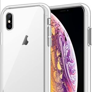JETech Clear Case for iPhone X/XS, Shockproof Bumper Cover+GRIP’Z (phone stand)